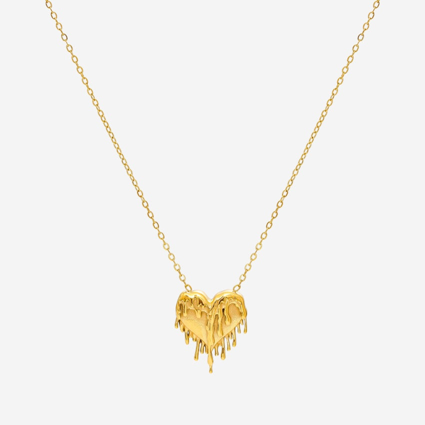 The PĀMU Aphrodite Necklace in Gold on a blank background