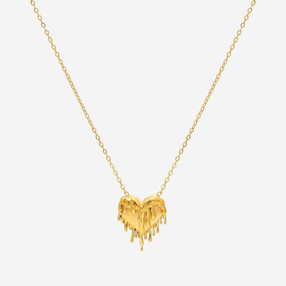 The PĀMU Aphrodite Necklace in Gold on a blank background