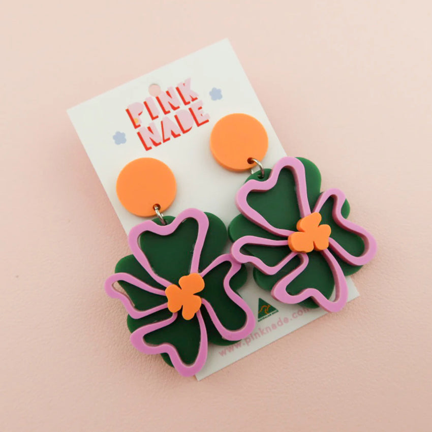 Squiggle Flower Earring