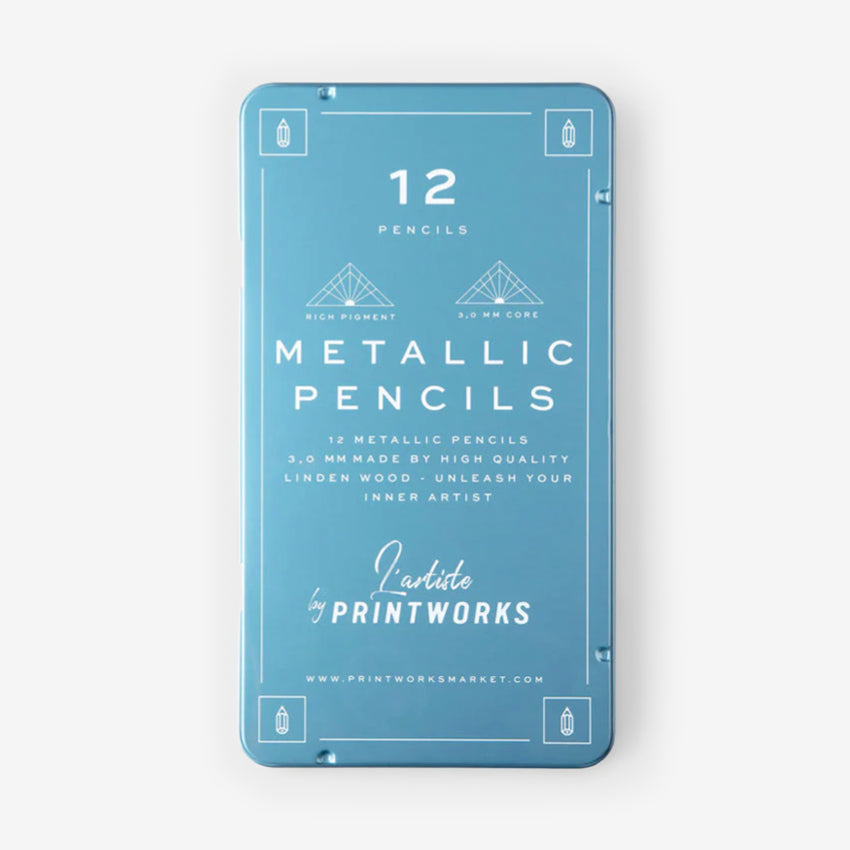 Coloured Pencils Set of 12 | Metallic