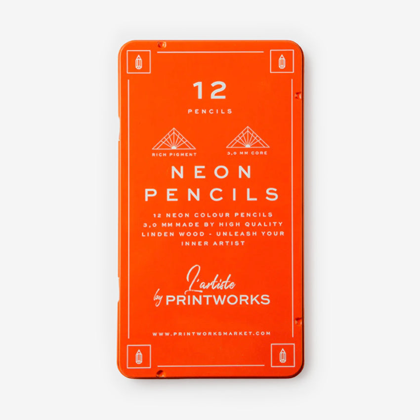 Coloured Pencils Set of 12 | Neon