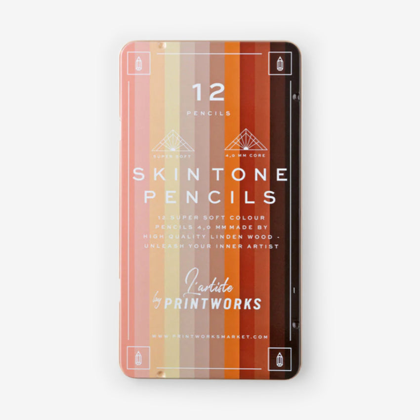 Coloured Pencils Set of 12 | Skintone