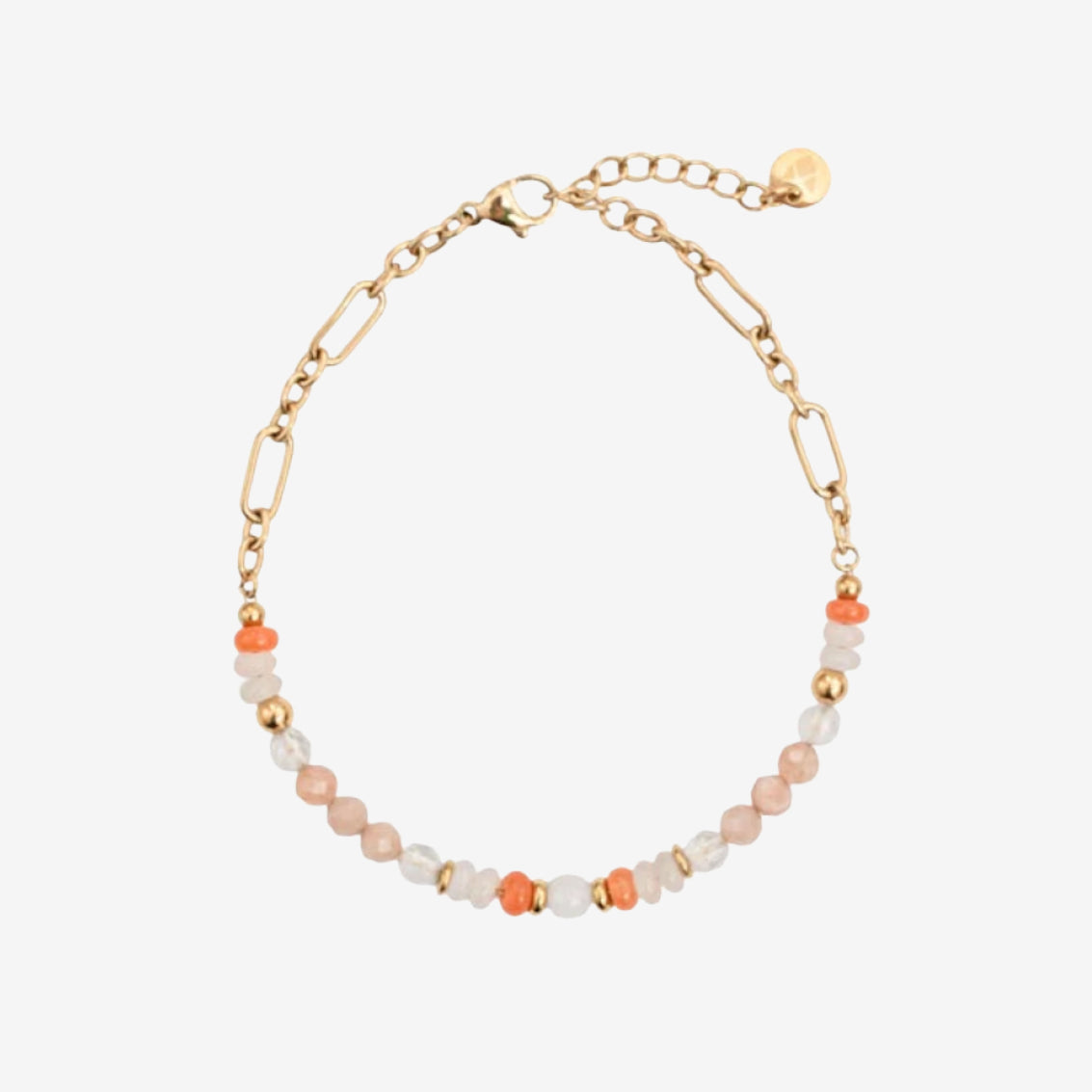 Precious Stones + Chain Bracelet