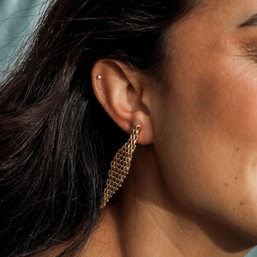 Mesh Diamond Earrings