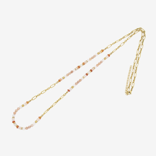 Precious Stones + Chain Necklace