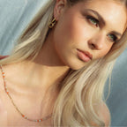 Precious Stones + Chain Necklace