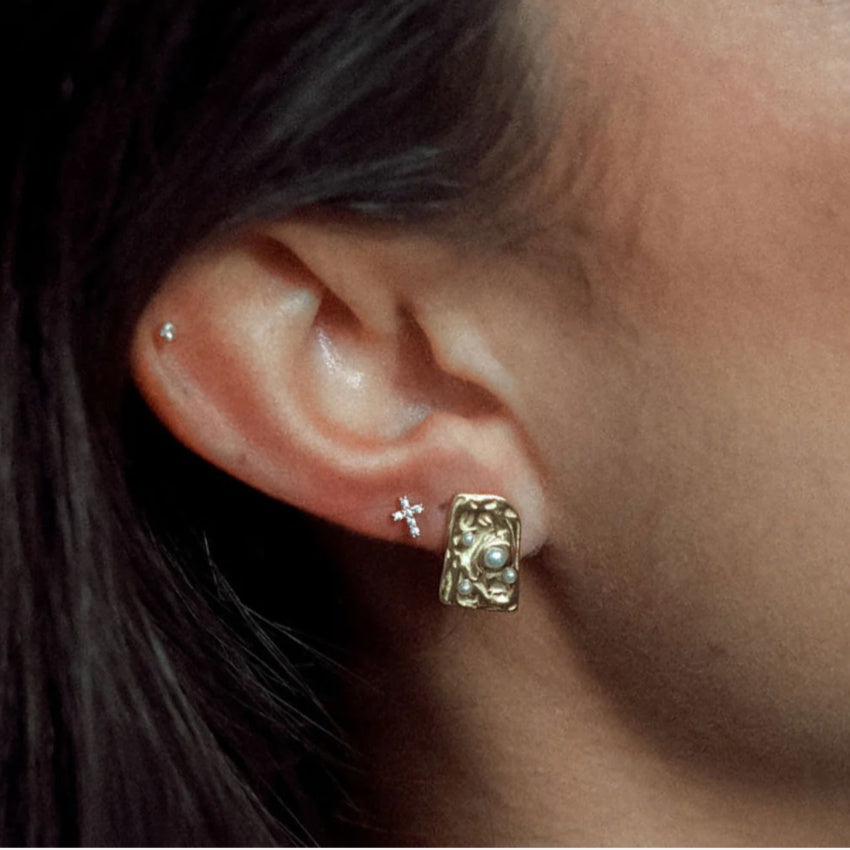 Tiny Cross Studs