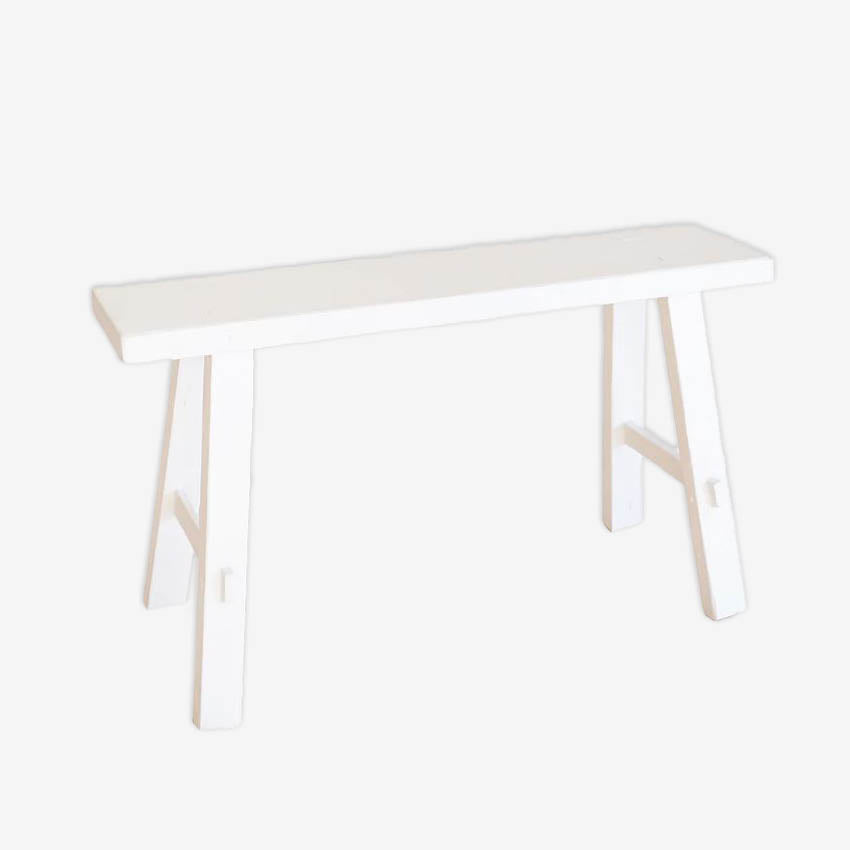 Teak Bench Medium | White