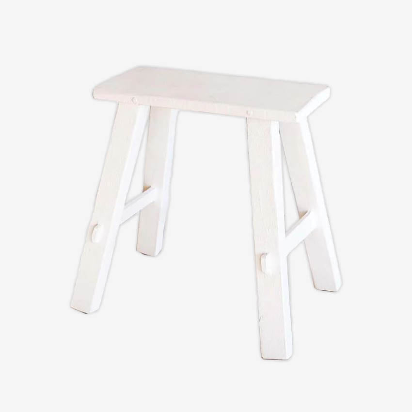 Teak Bench | White