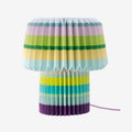 The Remember Paper Lamp in Anna Stripes print on a blank background