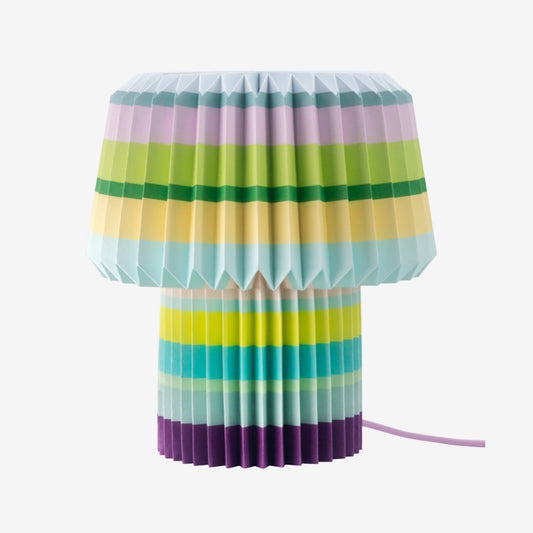 The Remember Paper Lamp in Anna Stripes print on a blank background