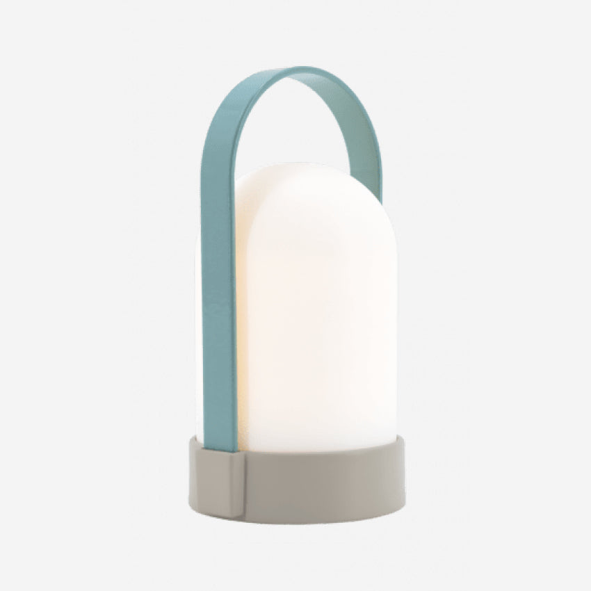 The Remember UTI Piccolo Lamp in Blue on a blank background