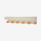 The Remember Wall Coat Rack in Cream on a blank background