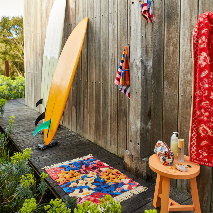 Francesca Bath Mat | Garnet