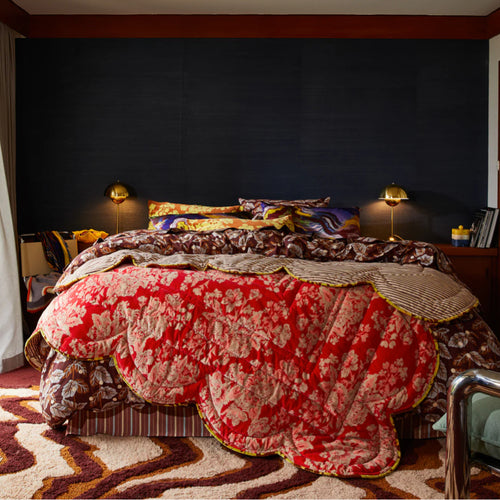 Hazel Scalloped Velvet Bedcover