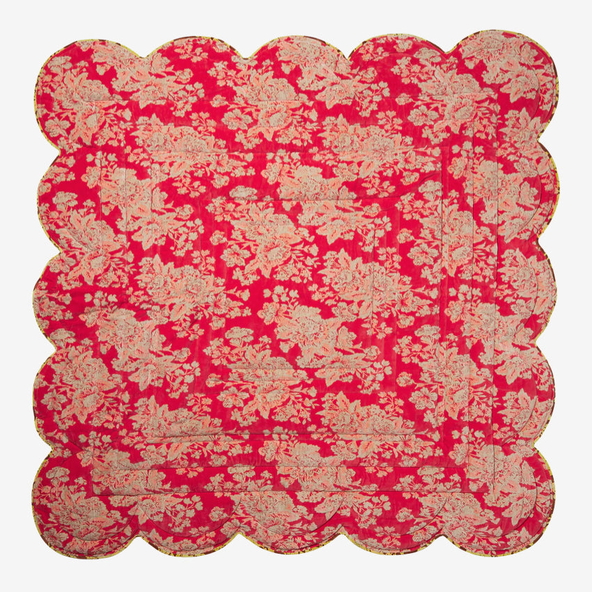 Hazel Scalloped Velvet Bedcover