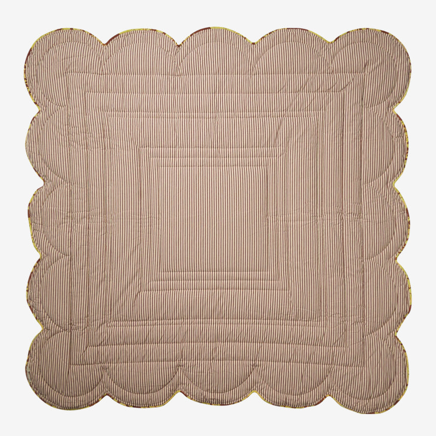 Hazel Scalloped Velvet Bedcover