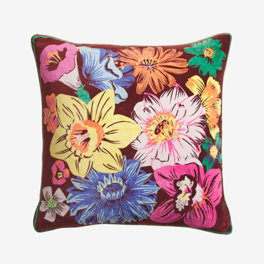 Ines Velvet Cushion | Burnt Sienna