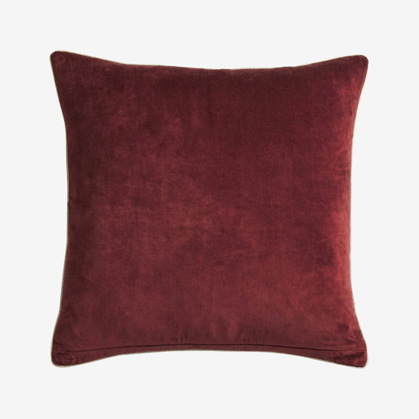 Ines Velvet Cushion | Burnt Sienna