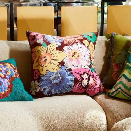 Ines Velvet Cushion | Burnt Sienna
