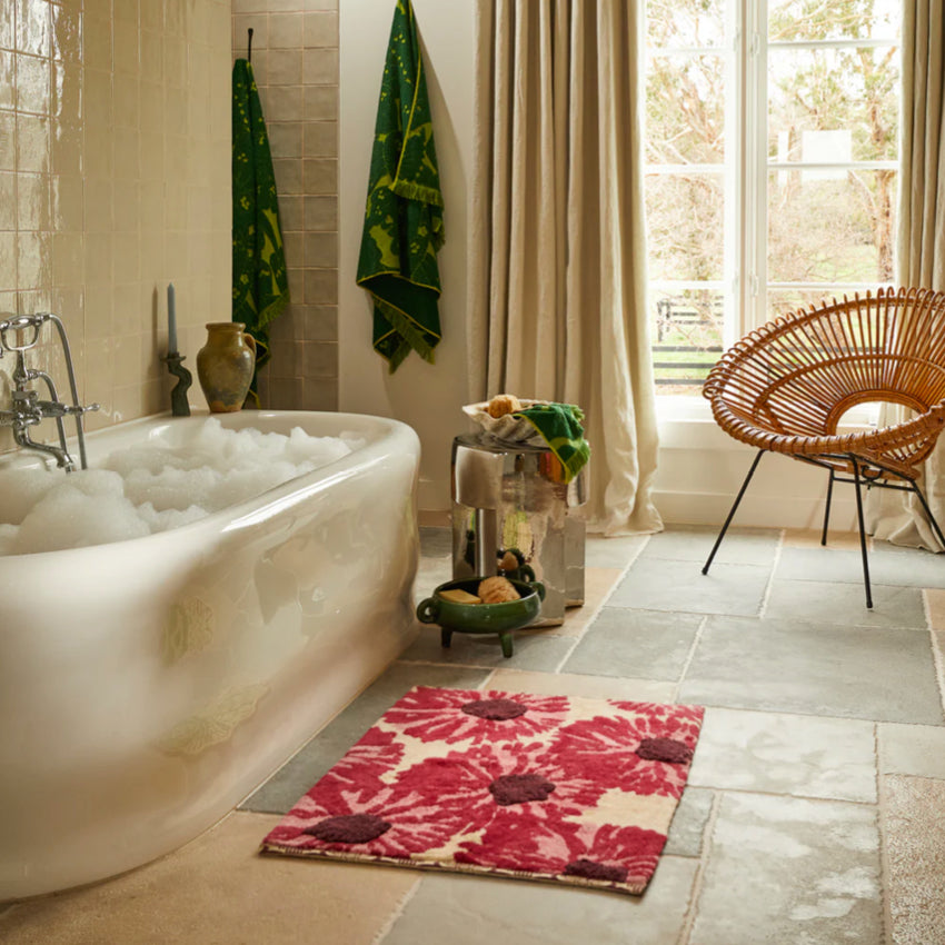 Isabella Bath Mat | Crimson