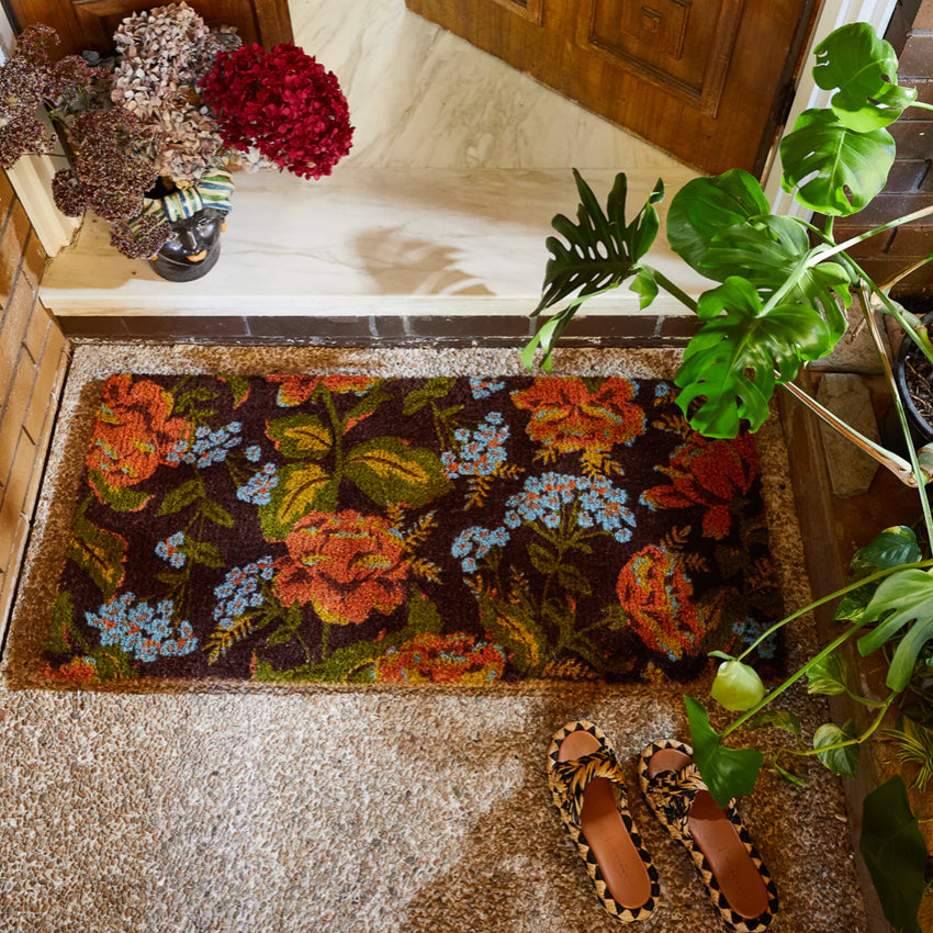 The Sage x Clare Margot Door Runner on a door step