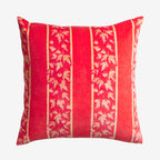 Agata Velvet Cushion | Vermillion