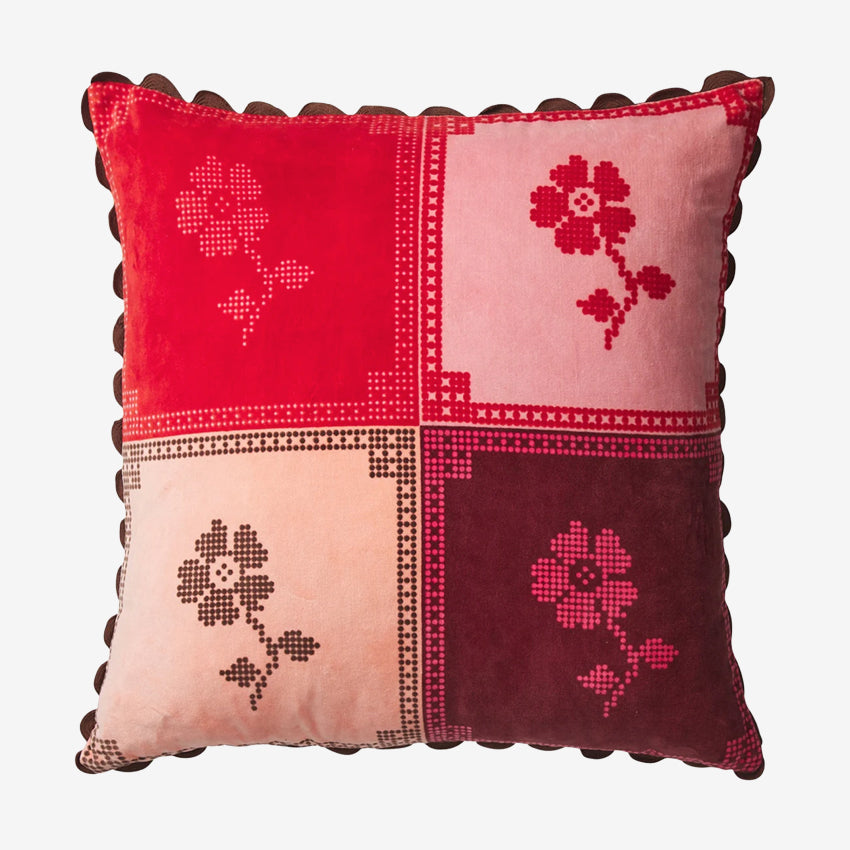 Bonny Reversible Velvet Cushion | Sienna