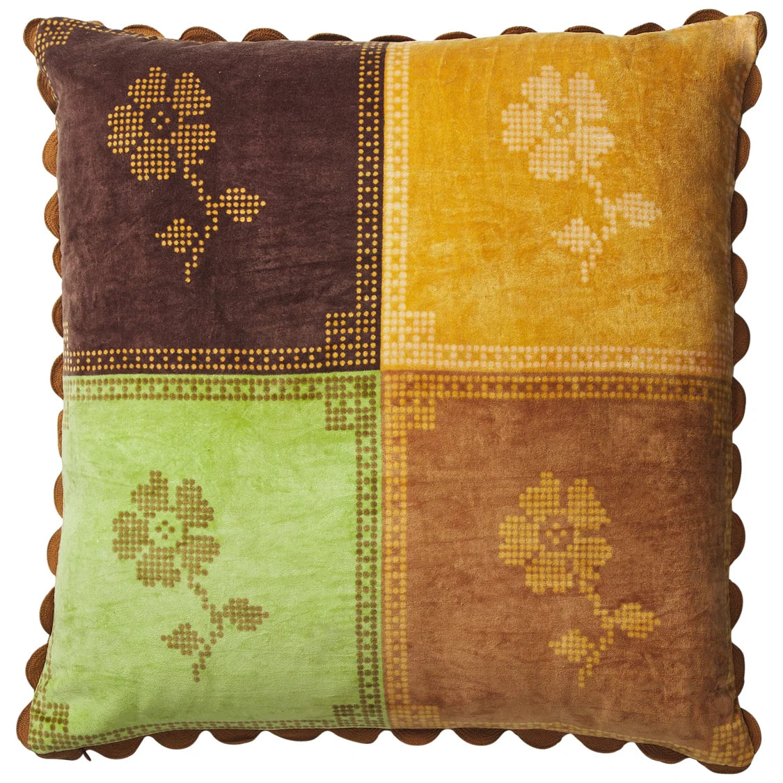 Bonny Reversible Velvet Cushion | Tigers Eye