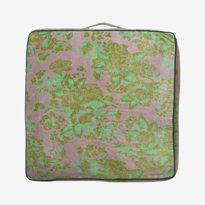 Hazel Velvet Floor Cushion | Mink Grey