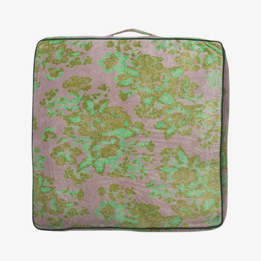 Hazel Velvet Floor Cushion | Mink Grey