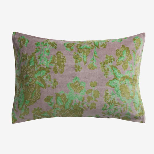 Hazel Velvet Pillowcase | Mink Grey