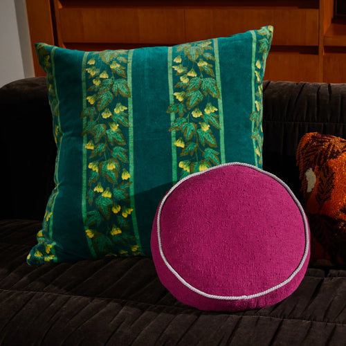 Agata Velvet Cushion | Verdant