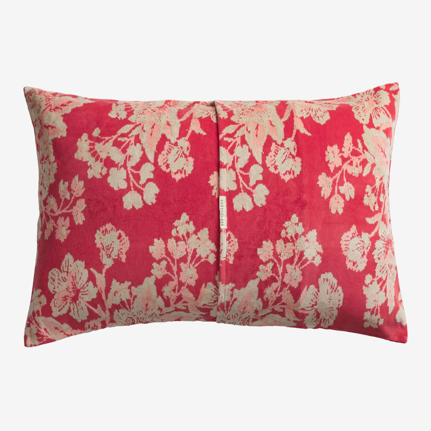 Hazel Velvet Pillowcase | Vermillion