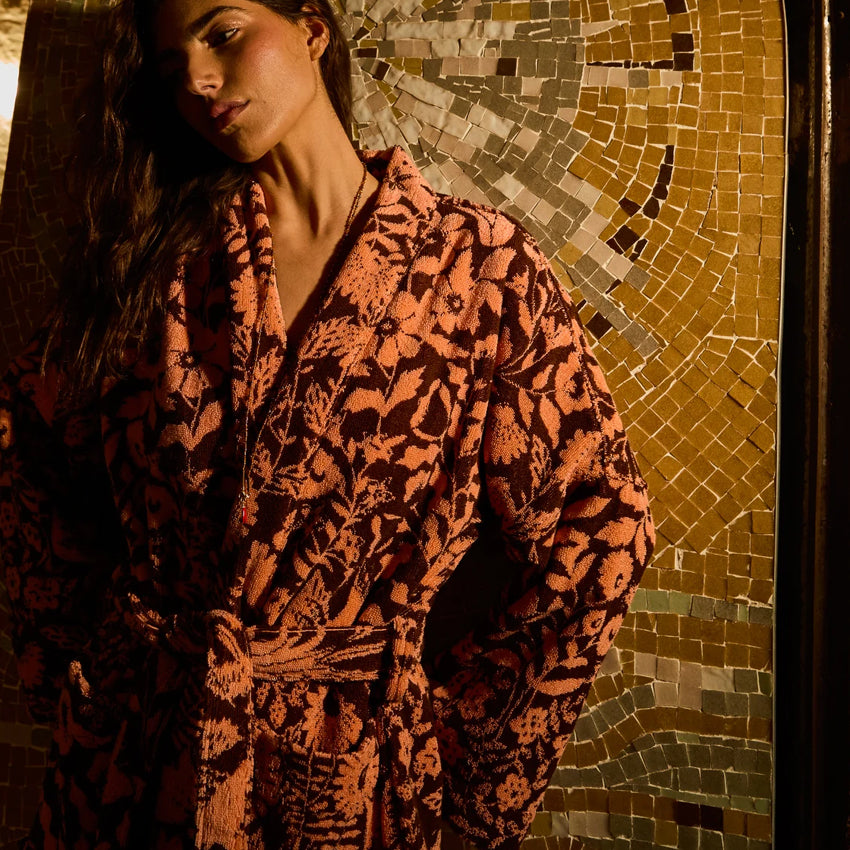 Indiana Towelling Robe | Carnelian