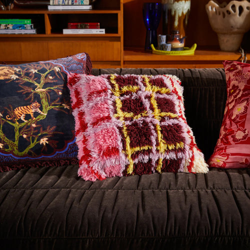 Karina Shag Cushion | Rosewood