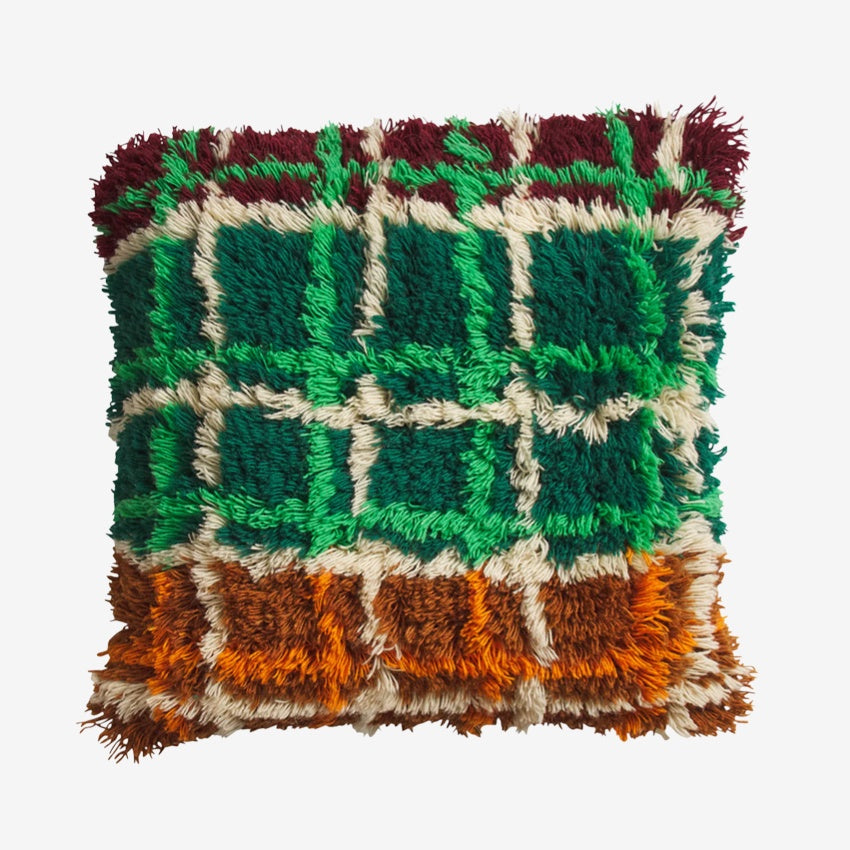 Karina Shag Cushion | Verdant
