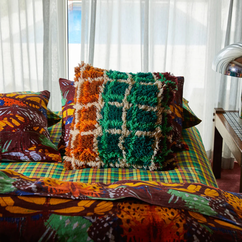 Karina Shag Cushion | Verdant