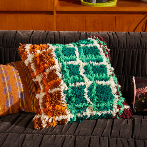 Karina Shag Cushion | Verdant