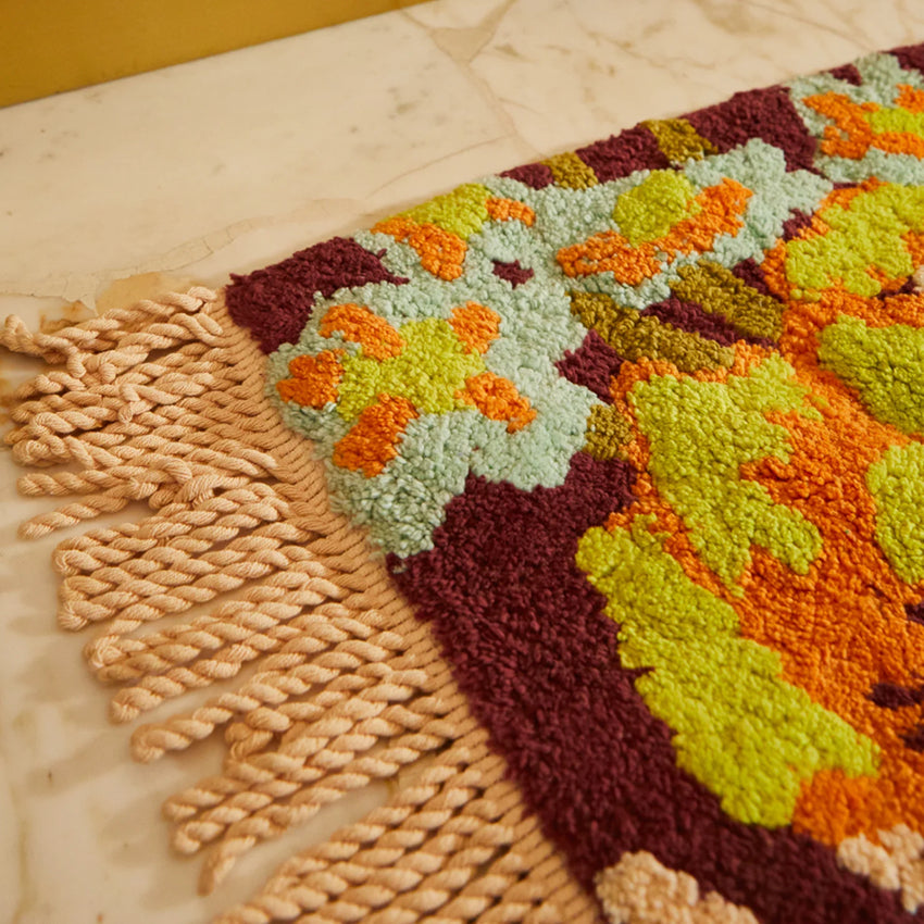 A close up of the Sage x Clare Margot Bath Runner 