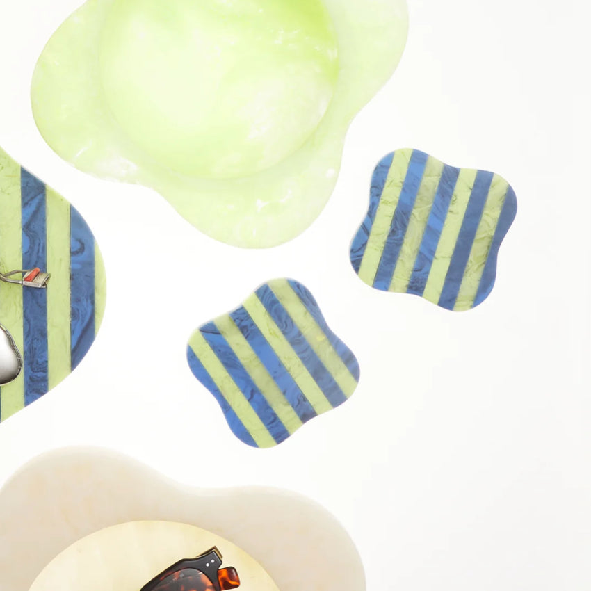 Noellyn Resin Coasters  | Set of 2 | Azure