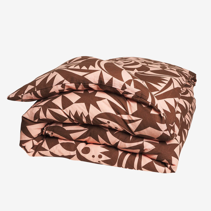 Nora Linen Quilt Cover | Carnelian | Super King