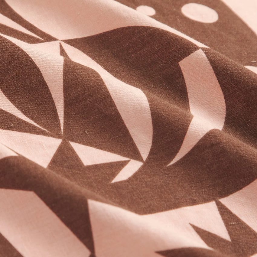 Nora Linen Quilt Cover | Carnelian | Super King