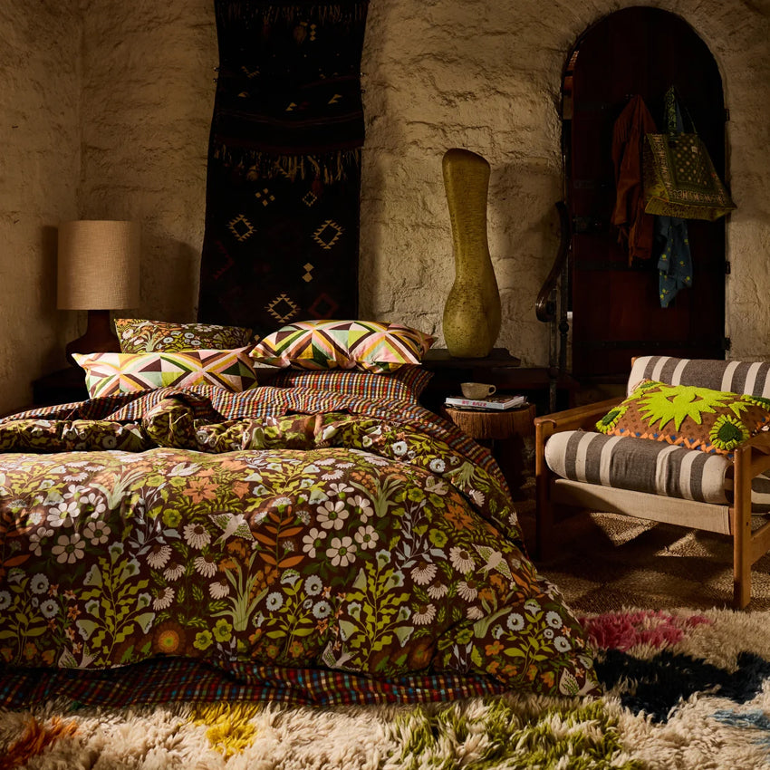 Sloane Cotton Quilt Cover | Umber | Super King