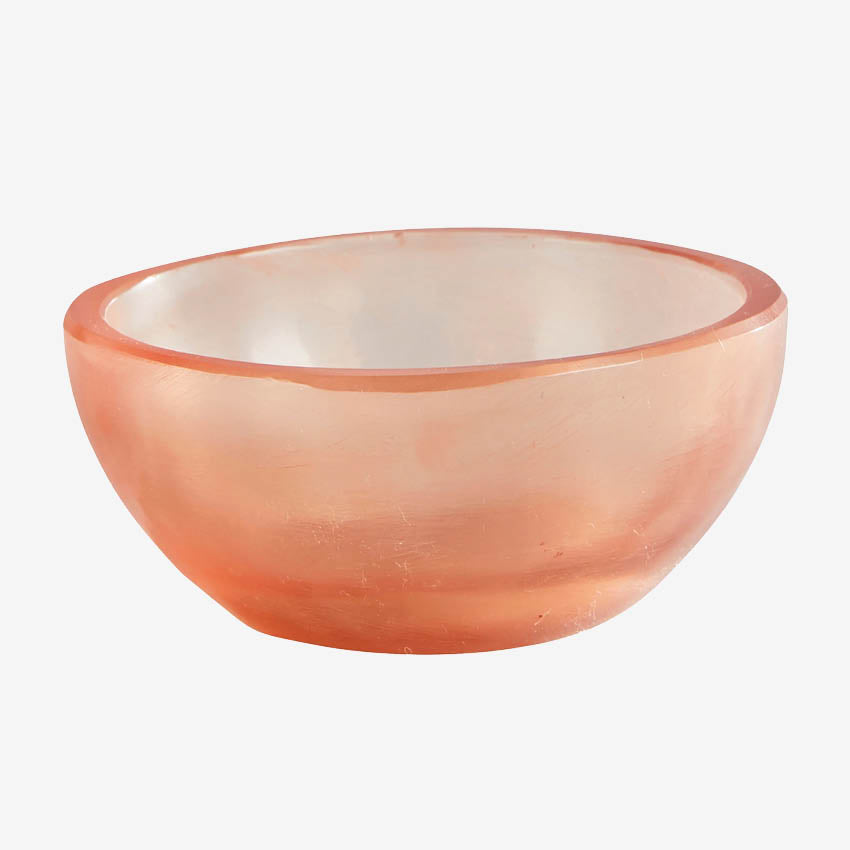 The Sage x Clare Juni Small Bowl in Pink Jelly in blank background.