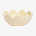 The Sage x Clare Petal Bowl in Gardenia on a blank background