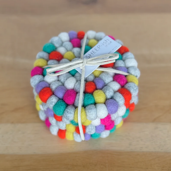 Felt Ball Coaster | Set of 4
