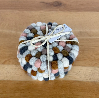 Felt Ball Coaster | Set of 4