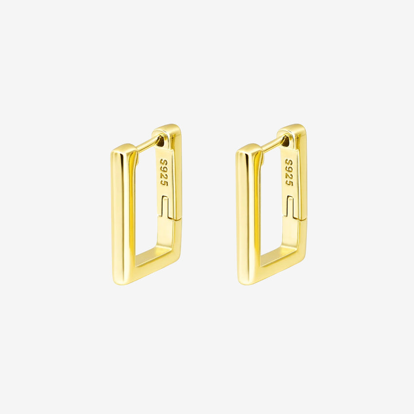 The Silver Linings Collective Avery Earrings in Gold on a blank background