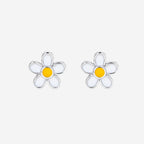 The Silver Linings Collective Daisy Kids Earrings on a blank background